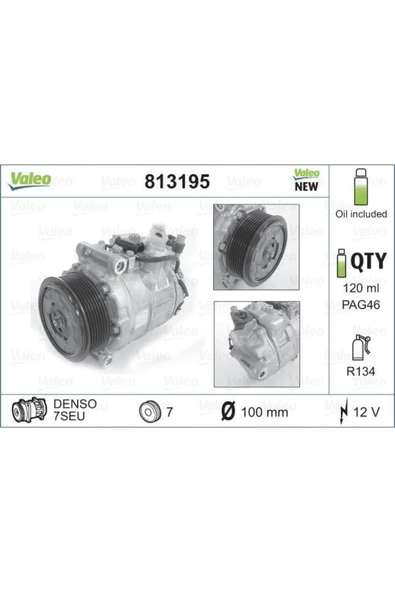 Valeo 813195 Klıma Kompresoru Mercedes C Serısı Clk Serısı E Serısı S Serısı Uyumlu ürün görseli 1