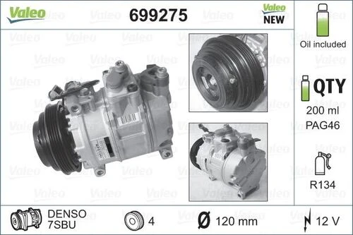 Valeo 699275  Kompresör Audi Skoda VW ürün görseli 1