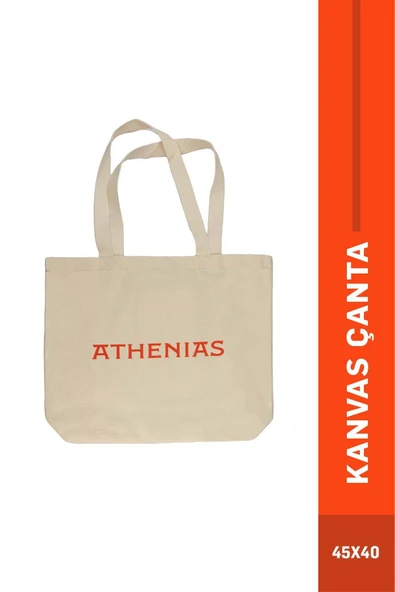 ATHENİAS Kanvas Kumaş Çanta Plaj ve Çok Amaçlı ürün görseli 1
