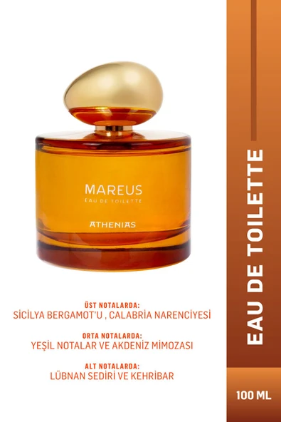 ATHENİAS Mareus EDT Kadın Parfümü | Akdeniz Ülkelerinin Özgün Esans Notaları + Uzun Süre Kalıcılık ürün görseli 1