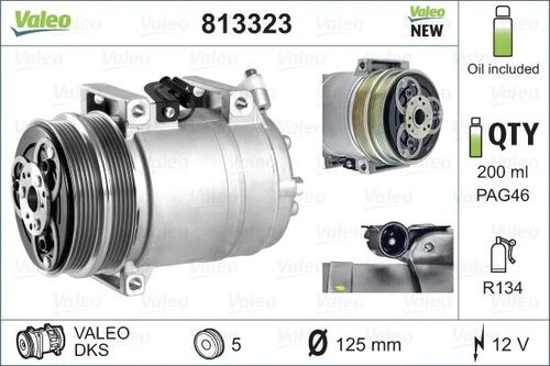 Valeo 813323  Klima Kompresörü Focus II 1.4 1.6 1.6 TDCI 1.8 TDCI ürün görseli 1