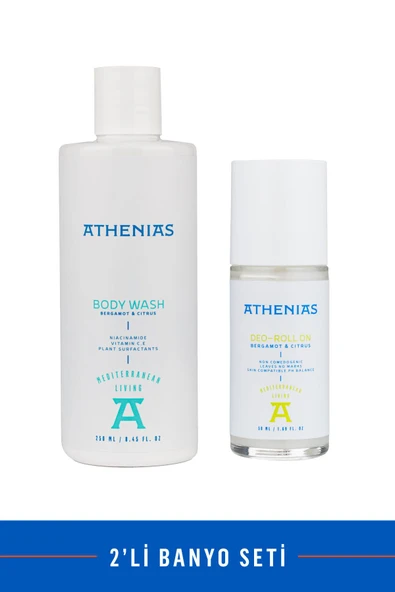 ATHENİAS 2'li Banyo Seti Body Wash +Deo Roll On ürün görseli 1