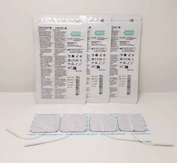 EVERYWAY Tens Elektrod Pedi 5x5 cm Kablolu 4lü Paket 3 Adet ürün görseli 1