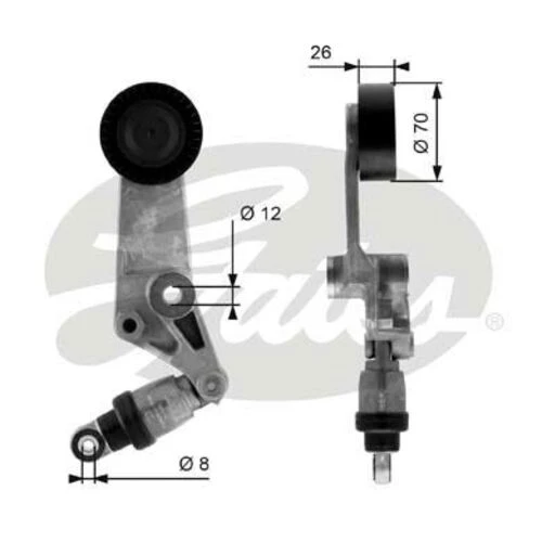 Gates T38286 Gergi Rulmanı Corolla Uyumlu 01-Avensis 03-Rav4 00- 1,4Vvtı1,6Vvtı1,8Vvtı(Kütüklü-Amortisörlü Gergi) ürün görseli 1