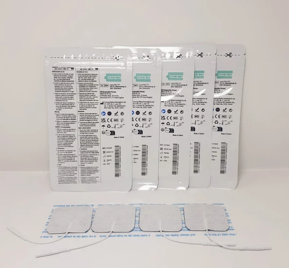 EVERWAY Tens Elektrod Pedi 5x5 cm Kablolu 4lü Paket 5 Adet ürün görseli 1