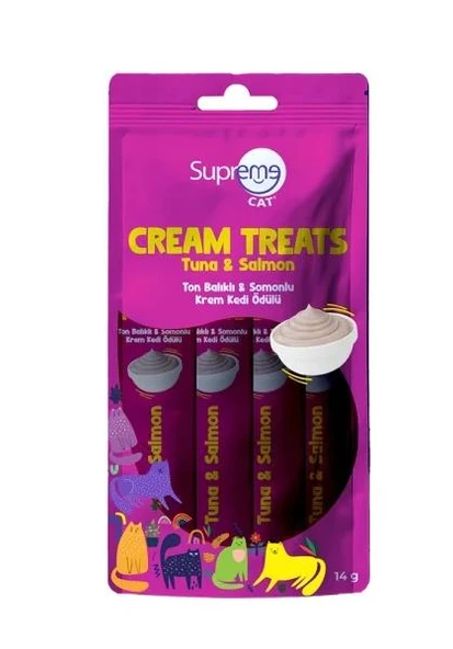 Supreme Cat Ton Balıklı ve Somonlu Likit Kedi Ödül Maması 4x14 gr ürün görseli 1