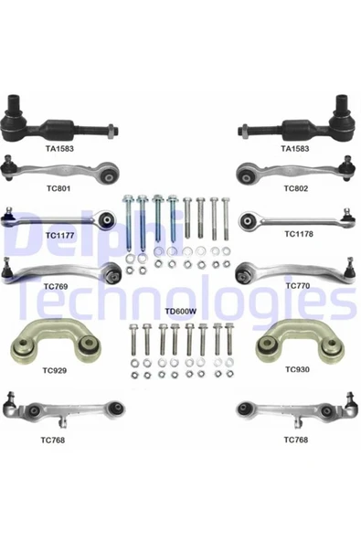 Delphi TC1300KIT ON ALT TAKIM SET KALIN TIP ROTIL KISA ROT BASI VW AUDI SKODA ürün görseli 1