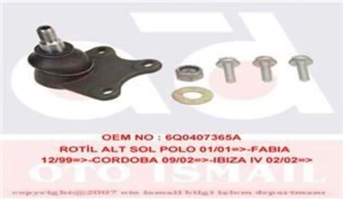 TRW JBJ702 ROTİL SOL POLO 9N 02- / CORDOBA 02- IBIZA IV 02- / FAB ürün görseli 1