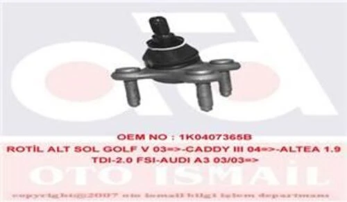 TRW JBJ751 ROTİL SOL EOS 06- SCIROCCO 08- BEETLE 11- TIGUAN 07- C ürün görseli 1