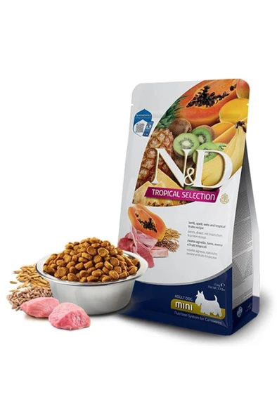 ND Düşük Tropical Selection Kuzu Etli ve Tropikal Meyveli Mini Irk Yetişkin Köpek Maması 5kg ürün görseli 1