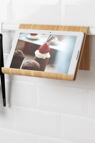 QUİCK Tablet Desteği 26x17 cm Bambu 00987654 - Resim 5