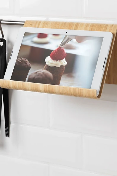 QUİCK Tablet Desteği 26x17 cm Bambu 00987654 - Resim 3