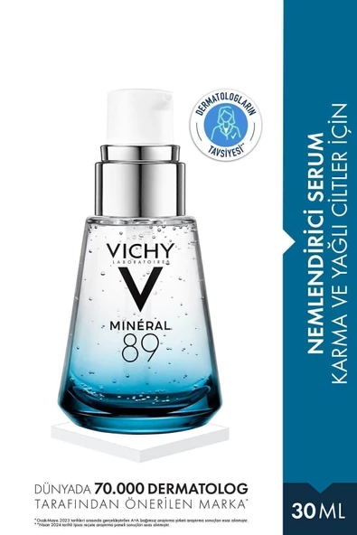 Vichy Mineral 89 Nemlendirici Cilt Serumu Hyalüronik Asit ve Termal Su ile Cilde Güç ve Nem Veren Bakım30 ML 30 ML 30 ML ürün görseli 1