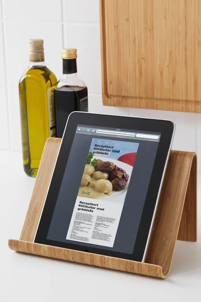 QUİCK Tablet Desteği 26x17 cm Bambu 00987654 ürün görseli 1