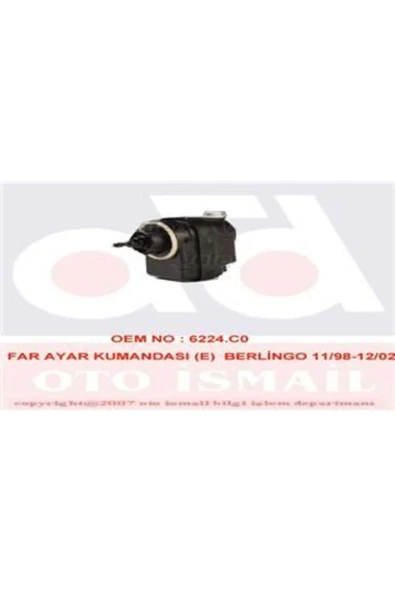 Valeo 087267  FAR AYAR MOTORU PARTNER / BERLINGO 98-02 ürün görseli 1