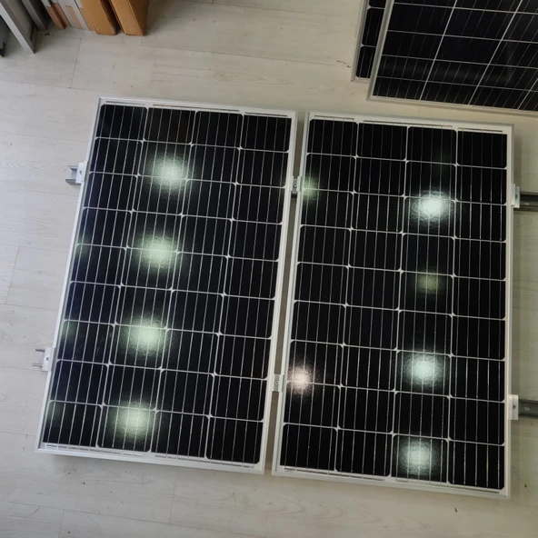 Güneş Paneli Montaj Aparatı 1 Panel İçin 125 cm 2 Adet Profil 4 Adet Klemp ürün görseli 1