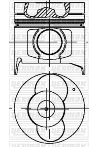 Yenmak 39 PISTON SEGMANLI STD KIA COBRA K3600 NPR SEGMANLI 100MM  -035-000 ürün görseli 1