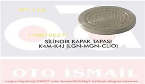 Vitesse 116  Silindir Kapak Tapası CLIO Kangoo Megane Laguna Fluence / Duster 1.4 16V K4J 1.6 16V K4M ürün görseli 1