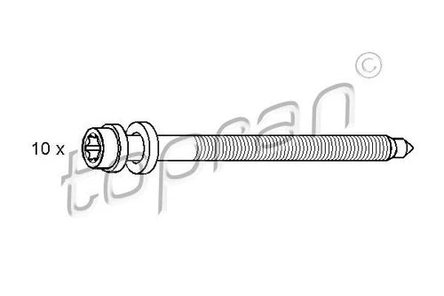 Topran 109547001  Silindir Kapak Saplama Seti (10 Adet) (Vw:Golf IV 98-04 Golf V 1.6 08-12) ürün görseli 1