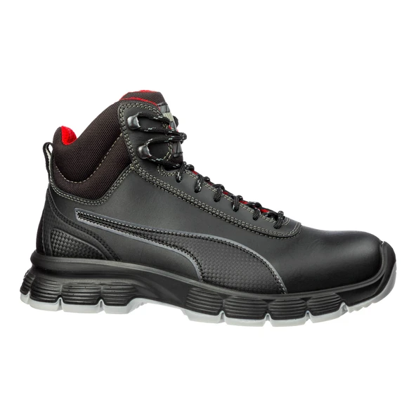 Puma Safety Condor Mid Siyah Çelik Burunlu Nubuk Deri İş Ayakkabısı S3 SRC ESD ürün görseli 1