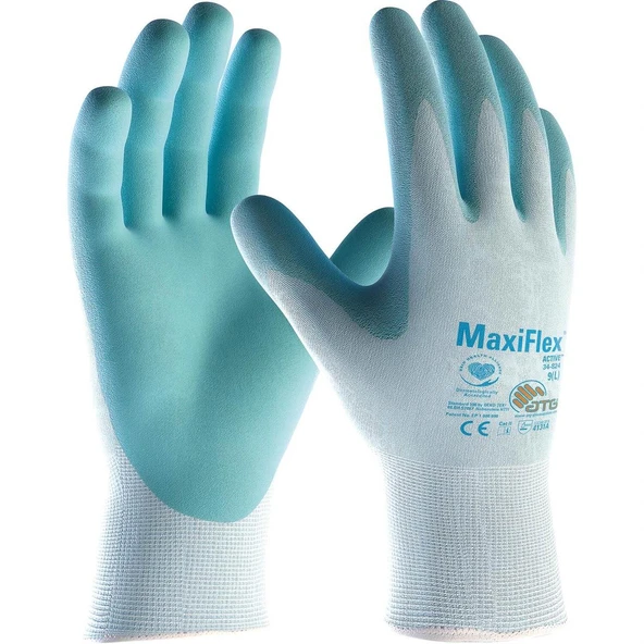 ATG MaxiFlex® Active™ 34-824 Aloe vera ve E vitaminli İş Eldiveni ürün görseli 1