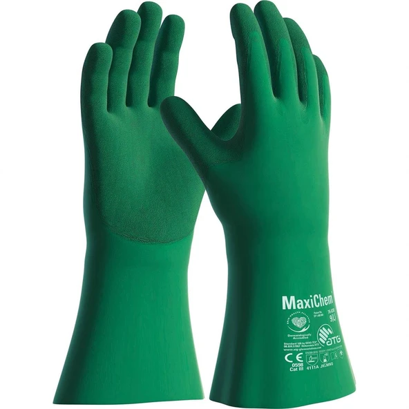ATG MaxiChem® with TRItech™ 76-830 Daha İnce ve Konforlu  Kimyasal İş Eldiveni 35 cm ürün görseli 1