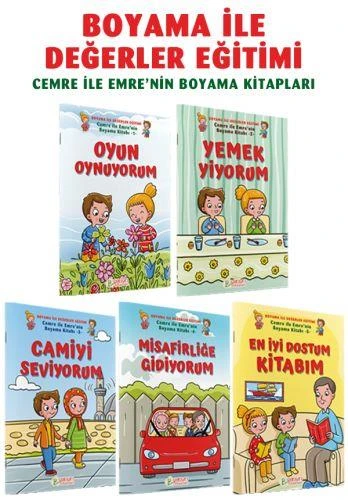 Cemre ile Emre'nin Boyama Kitapları (5 Cilt) - Salih Zeki Meriç, Murat Yılmaz Tanhu ürün görseli 1