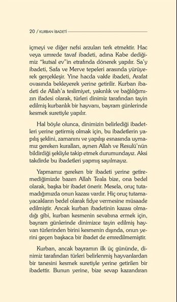 Kurban İbadeti - Dr. Recep Özdirek - Resim 6