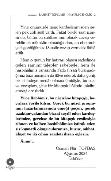 Hayırlı Gençlik - 2 - Osman Nuri Topbaş - Resim 5