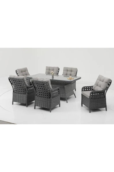 DENART GARDEN DERİN DUBLE RATTAN TAKIM ürün görseli 1