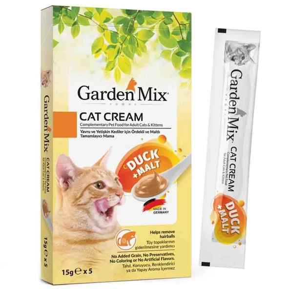 Garden Mix Malt ve Ördekli Krema Kedi Ödül Maması 15gr (5'li) ürün görseli 1