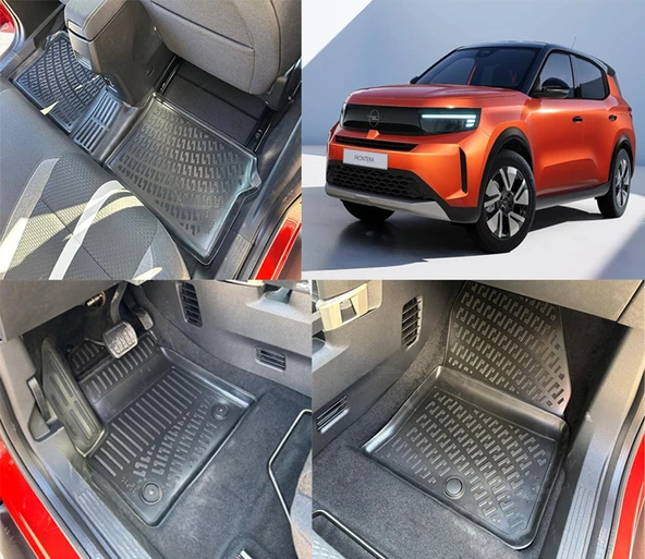Rizline Opel Frontera Elektrikli  2025 ve Sonrası 3D Havuzlu Paspas Siyah ürün görseli 1