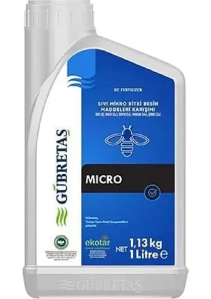 Gübretaş Micro Sıvı Yaprak Gübresi 1 lt Orijinal Kutu ürün görseli 1