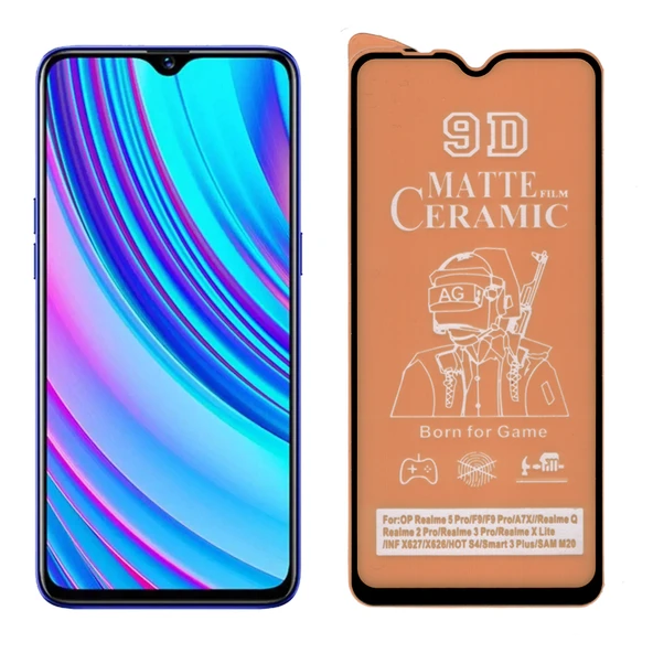 Infinix Hot S4 Tam Kaplayan 9d Mat Seramik Nano Cam ekran Koruyucu ürün görseli 1