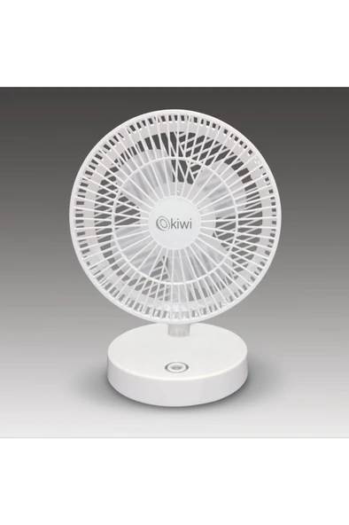 Kiwi Kfan-7607 Şarjlı Beyaz Ayarlanılabilir  Mini Fan Masa Üstü Vantilatörü Usb Soğutucu Sessiz El Fanı ürün görseli 1
