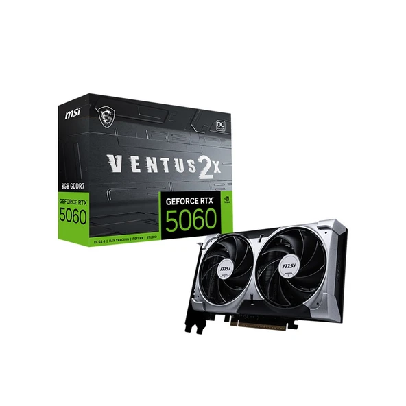 MSI GeForce RTX 5060 8G VENTUS 2X OC 8GB DLSS 4 128Bit NVIDIA Ekran Kartı ürün görseli 1