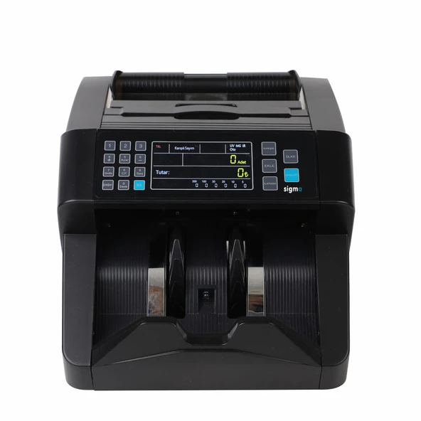 Sigma SC 8000 LCD Ekranlı Karışık Sayım Para Sayma Makinesi, TL Karışık, Dolar ve Euro Adet Sayımı ürün görseli 1