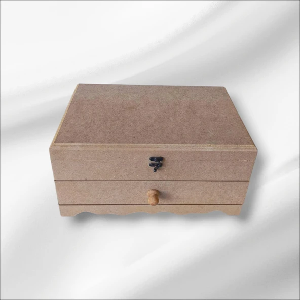Ahşap-boyanabilir-klipsli-çok amaçlı organizer kutu - Resim 7
