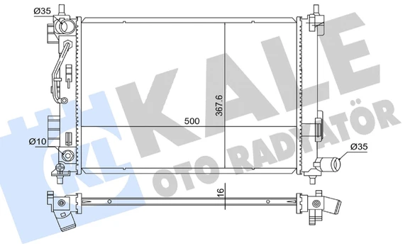 Hyundai Bayon Motor Radyatörü (2021-2023) 25310Q0150 363705 1.4 ürün görseli 1