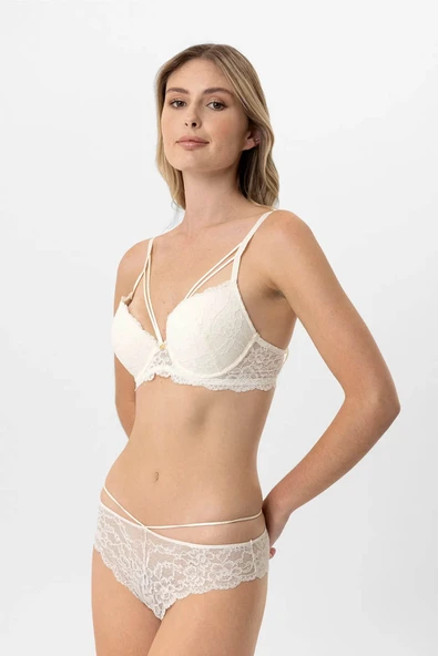 Pierre Cardin Soft Push Up Kaplı Dantelli Sütyen Takım ürün görseli 1