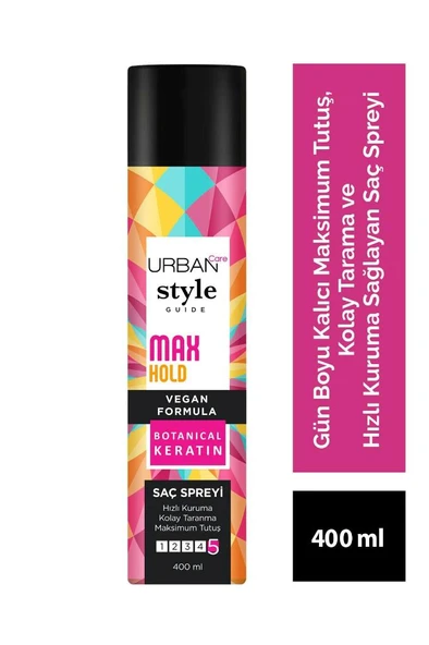 Urban Care Style Guide Max Hold Saç Spreyi-maksimum Tutuş-vegan-400 ml ürün görseli 1
