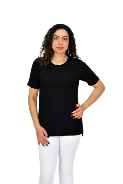 Kadın Yarım Kol Sıfıryaka Likralı Tişöt  BGL-ST04652 ürün görseli 1