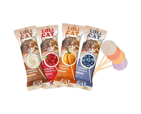 Eurogold Cat Lolicat Kediler İçin Karışık Lezzetli Lolipop 15'li ürün görseli 1