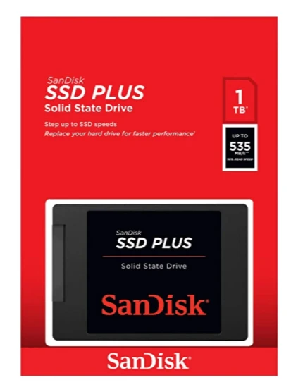 SanDisk Plus SDSSDA-1T00-G27 SATA 3.0 2.5" 1 TB SSD ürün görseli 1