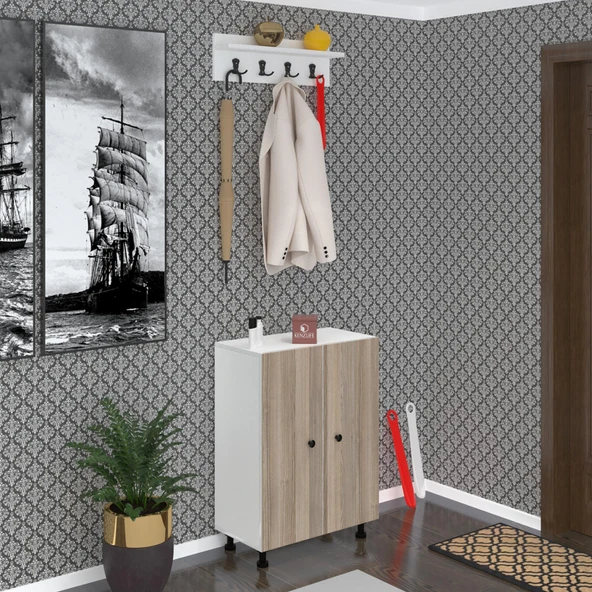 Kenzlife portmanto ayakkabılık ve askılık kalçın5 crdbyz 83*060*32 onbeş çift ayakkabı kapasitesi ürün görseli 1