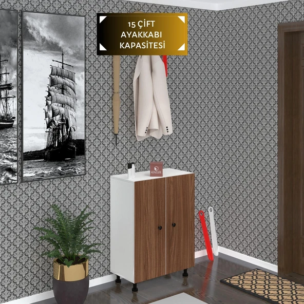Kenzlife ayakkabılık cimcime5 cvzbyz 83*060*32 kapaklı 5 raflı 15 çift ayakkabı kapasitesi ürün görseli 1