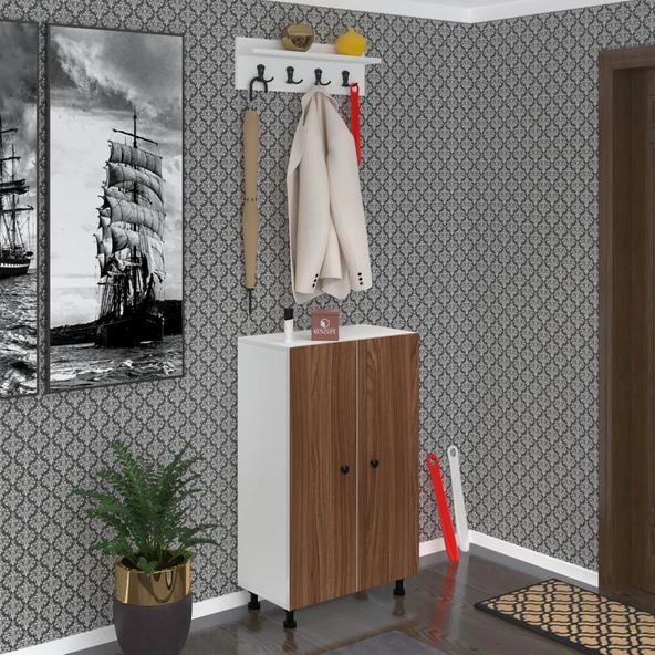 Kenzlife portmanto ayakkabılık ve askılık kalçın6 cvzbyz 98*060*32 onsekiz çift ayakkabı kapasitesi ürün görseli 1