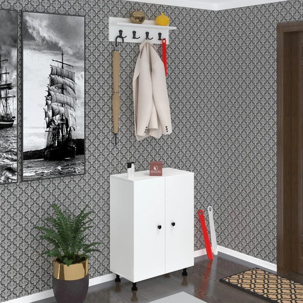 Kenzlife portmanto ayakkabılık ve askılık kalçın5 byzbyz 83*060*32 onbeş çift ayakkabı kapasitesi ürün görseli 1