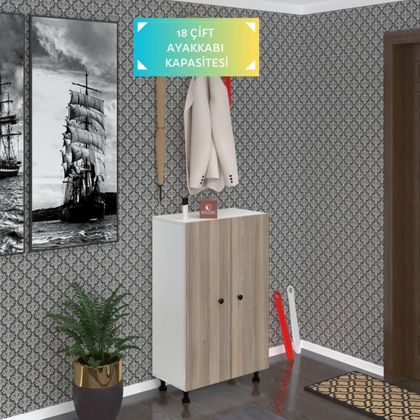 Kenzlife ayakkabılık cimcime6 crdbyz 98*060*32 kapaklı 6 raflı 18 çift ayakkabı kapasitesi ürün görseli 1