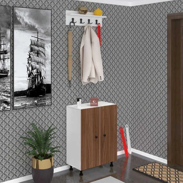 Kenzlife portmanto ayakkabılık ve askılık kalçın5 cvzbyz 83*060*32 onbeş çift ayakkabı kapasitesi ürün görseli 1